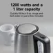 Hamilton Beach HKE110 Kettle, 1 Liter, Stainless Steel, Concealed Heating Element 7 image