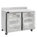 Traulsen CLUC-48R-GD-WTLR-LK 48" 2-Section Worktop Refrigerator w/ 2 Glass Doors, 13.28 cu. ft. 1 image