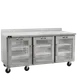 Traulsen CLUC-72R-GD-WTLLL-LK 72" 3-Section Worktop Refrigerator w/ 3 Glass Doors, 18.8 cu. ft. 1 image