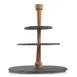 Boska 359007 Party Tower - 3‑Tier Display Stand, 11.57" Dia x 12.99" H, Brown Oak Handle, 9‑12" 1 image