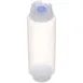 AllPoints 185672 FIFO BOTTLE™ 20 oz Clear Squeeze Bottle, Large Blue Valve, NSF Certified 1 image