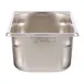 AllPoints 78319 Stainless Steel Steam Table Pan, 1/3 Size, 4" Deep, 4.1 Qt Capacity, Solid 1 image