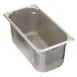 AllPoints 78323 Stainless Steel Steam Table Pan - 1/3 Size, 6" Deep, 6.1 Qt Capacity, Solid 1 image