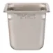 AllPoints 78327 Stainless Steel Steam Table Pan, 1/6 Size, 6" Deep, 2.7 Qt, Solid - 1/Each 1 image