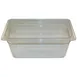 AllPoints 78436 - Clear Polycarbonate 1/3 Size Vegetable Condiment Pan, 6"-8" Depth, Food Service 1 image