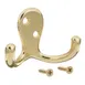 AllPoints 1341040 Coat Hook, Double Hook Style, Solid Brass Construction 1 image