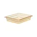 AllPoints 75888 - 1/2 Size Amber Polycarbonate Pan, 12"¾ x 10"¼ x 2"½, -40°F to 375°F Tray - 1/Case 1 image