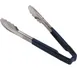 AllPoints 85382 Utility Tongs – 9½" Stainless Steel Paddle, Blue Kool‑Touch® Handle, 3‑9" Grip 1 image