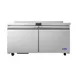 Atosa USA AWR60SD 60" 2-Solid Door Worktop Refrigerator, Stainless Steel, 35°F–38°F temp, 15.5 cu. ft. 1 image