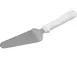 AllPoints 85245 - 11" Stainless Steel Pie & Cake Server, White Plastic Handle, Smooth Edge - 1/Each 1 image