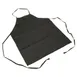 AllPoints 1557BLK Bib Apron - 27" x 32", Black Polyester, Adjustable Neck Strap, Two Front Pockets 1 image