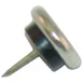 AllPoints 263807 Leveler Glide - 1-1/16" Base Metal Glide with Cushion, Nail-On for Chairs & Bar Stools 1 image