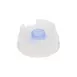 AllPoints 2801966 FIFO Squeeze Bottle Cap, Clear Plastic, Large Blue Valve, Clear/White 1 image