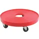 AllPoints 2801975 Utility Dolly - Steel Frame, Holds 5 Gallon Buckets, 24 in. Load, Rubber Wheels, Gray 1 image