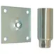 AllPoints 34210 - Steel Leg, 4" Height, 1-5/8" Dia., 3-1/2" Plate, Hex Foot, 2000 lbs, NSF Certified 1 image
