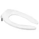 AllPoints 38225 Elongated Toilet Seat Cover, 18-5/8" x 14-1/4", 5-1/2" Screw Centers, White 1 image