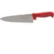 AllPoints 97650 Chef Knife - 10" Stamped Blade, Carbon Stainless Steel, Red Polypropylene Handle 1 image