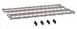 Metro 2442DRK4 Dunnage Shelf, 42" W x 24" D, Gray Epoxy Wire Deck, 1" Square Tubing, Holds 1300 lbs, Microban 1 image