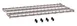 Metro 2448DRK4 Dunnage Shelf, 48" W x 24" D, 1" Square Tubing Frame, Gray Epoxy‑Coated, Microban®, 1300 lbs 1 image