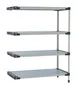 Metro M4-1824F-63-A4 - 4-Tier Polymer Shelving Unit, 18" D x 24" W x 63" H, 2000 lbs, 800 lbs per shelf, NSF, posts 1 image