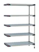 Metro M4-1824GF-74-A5 5-Tier Add-On Polymer Shelving Unit, 18" D x 24" W x 74" H, 2000 lbs total, 800 lbs per shelf, NSF, Microban Antimicrobial Mats, Includes Posts, Leveler Feet, S-Hooks 1 image