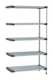 Metro M4-1836GF-86-A5 5-Tier Polymer Shelving Unit, 18" D x 36" W x 86" H, 800 lbs per Shelf, 2000 lbs Total, Louvered Open Grid + Solid Mat Shelf with Microban Mats, NSF Certified 1 image