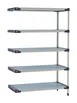 Metro M4-1842G-74-A5 5-Tier Add-On Polymer Shelving Unit, 18" D x 42" W x 74" H, 800 lb per shelf, 2000 lb total, NSF, Microban Antimicrobial Mats, rust‑proof, includes posts, leveler feet, S‑hooks 1 image