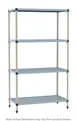 Metro MQ-1830G-86-S4 - 4-Tier Polymer Shelving, 800 lb per shelf, 2000 lb total, NSF, Microban mats, feet 1 image