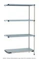 Metro MQ-1854GF-86-A4 4‑Tier Polymer Shelving Unit, 18" D x 54" W x 86" H, 600 lb per shelf, 2000 lb total, includes three open‑grid shelves and one solid shelf, Microban® protection, NSF approved 1 image