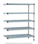 Metro MQ-2424G-63-A5 - 5‑Tier Polymer Shelving Unit, 24" D x 24" W x 63" H, 800 lb per shelf, 2000 lb total, epoxy‑coated frame, Microban® shelf mats, NSF approved, includes wedges and S‑hooks 1 image