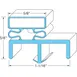 AllPoints 25306 Door Gasket, 32-1/2" x 79" (NET Price) 1 image