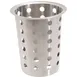 AllPoints 78286 Cylinder Flatware Holder, 3-3/4" OD Stainless Steel, Dishwasher Safe Silverware Organizer 1 image