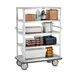 FWE UC-512-48 Queen Mary Stainless Steel Utility Cart with 5 Flanged Down Shelves 1 image