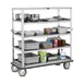 FWE UCU-512-48 Queen Mary Stainless Steel Utility Cart with 5 Flanged Up Shelves 1 image