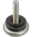 AllPoints 1211005 Leveler Glide for Chairs & Bar Stools, 1-1/8" Base Dia., 1/4"-20 Thread, 1" Stud, Cushion 1 image