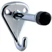 AllPoints 1412145 Coat Hook with Bumper, Chrome-Plated Zinc, Wall Mount, 4‑in Length, Restaurants 1 image