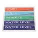 AllPoints 1021223 Sticker Kit for 3‑Compartment Sinks, Wash, Rinse, Sanitize & Water Level Labels, Karat 1 image