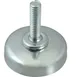 AllPoints 1211016 Leveler Glide - 1-3/8" Base Dia., 1/4"-20 Thread, 1" Stud, Durable Base for Seating 1 image