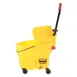 AllPoints 12875 Mop Bucket & Side‑Press Wringer, 35 qt Yellow, Casters, WaveBrake™ 1 image
