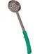 AllPoints 1371099 Spladles™ Perforated Spoon, 4 Oz Green Handle, One‑Piece 18/8 Stainless Steel 1 image