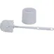 AllPoints 1412259 Toilet Bowl Brush - 14"" x 3"", White Polypropylene Bristles with Caddy 1 image