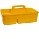 AllPoints 1591121 Restroom Caddy - 15.9" L x 4.6" H x 9.8" W, 3-Compartment Plastic Tray, Yellow, Accessory 1 image