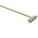 AllPoints 183317 Pizza Oven Brush - 42" Wood Handle, Brass Bristles, Steel Scraper, Hardwood Block 1 image
