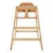 AllPoints 186305 High Chair 27.5" Height Fits Under Most Tables Hardwood Natural Finish Strap Hardware Tool 1 image