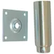AllPoints 263298 Folding Table Leg, 6" Height, 3-1/2" Removable 1-3/4" Mounting Plate, Stainless Steel Finish 1 image