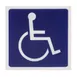AllPoints 2801128 Handicap ADA Sign, Blue 3" x 3" Plastic Adhesive Back, 9" Width, Compliance 1 image