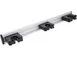 AllPoints 36117 Mop Broom Holder, 20" x 2¼" x 3¼" Black/Silver Aluminum Rack Holds Three Mops 1 image