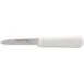 AllPoints 58586 Paring Knife, 3‑1/4" Blade, Spear Point, Carbon Stainless Steel, White Handle 1 image