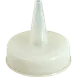 AllPoints 58804 Squeeze Bottle Cap, 38mm White Clear Standard Top, Single Tip Design 1 image