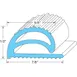 AllPoints 741000 Compression Refrigerator Door Gasket, Per Foot, Rubber Seal for Commercial Units 1 image